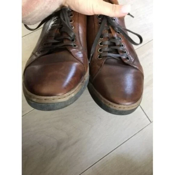 JOHNSTON & MURPHY FENTON LACE-UP leather sneakers men brown 9.5 M rts$139 Oxford - Picture 4 of 8